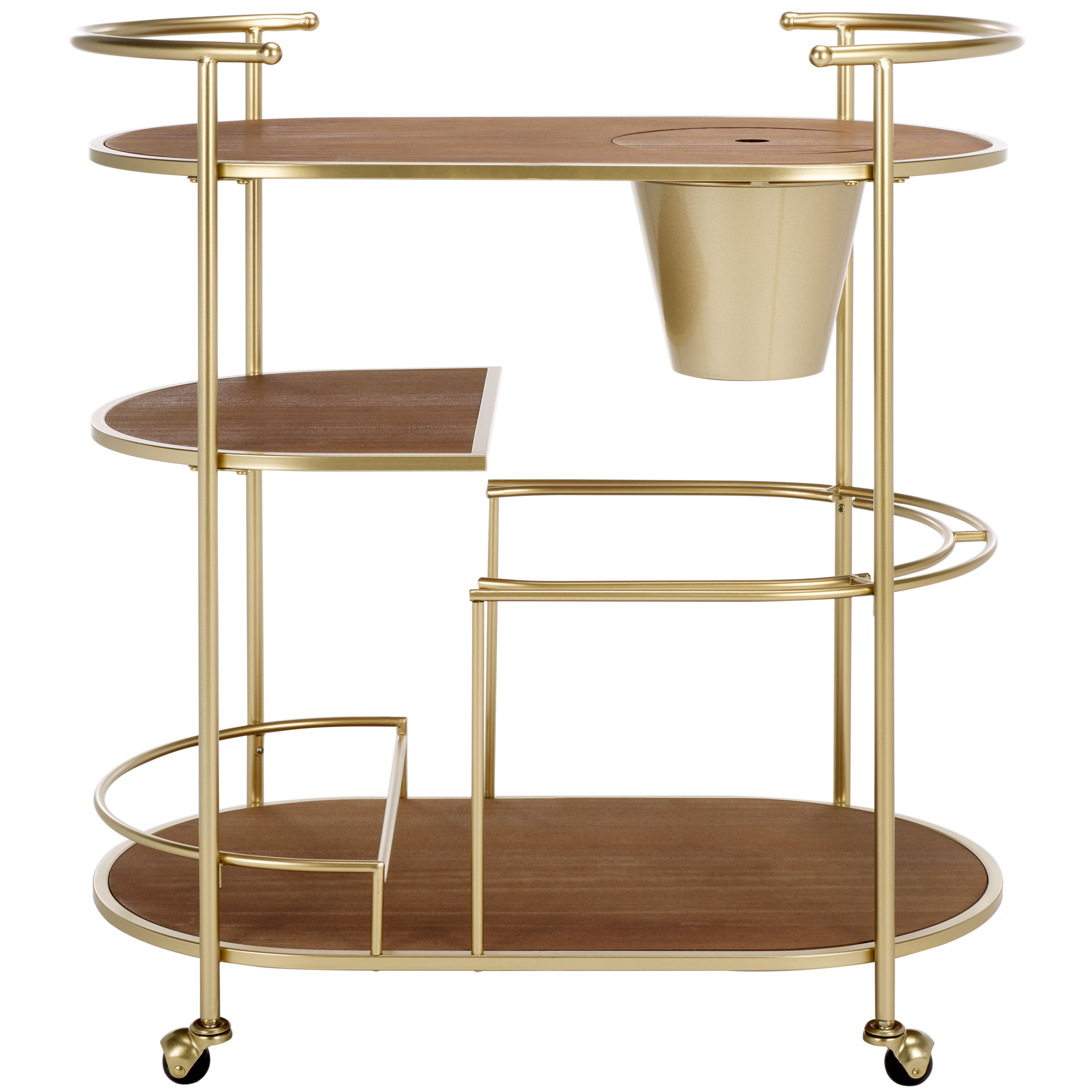 ALORA 2 TIER BAR CART WITH BUCKET