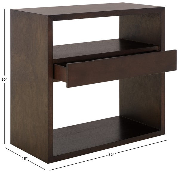 MUNSON 2 SHELF 1 DRAWER CONSOLE TABLE