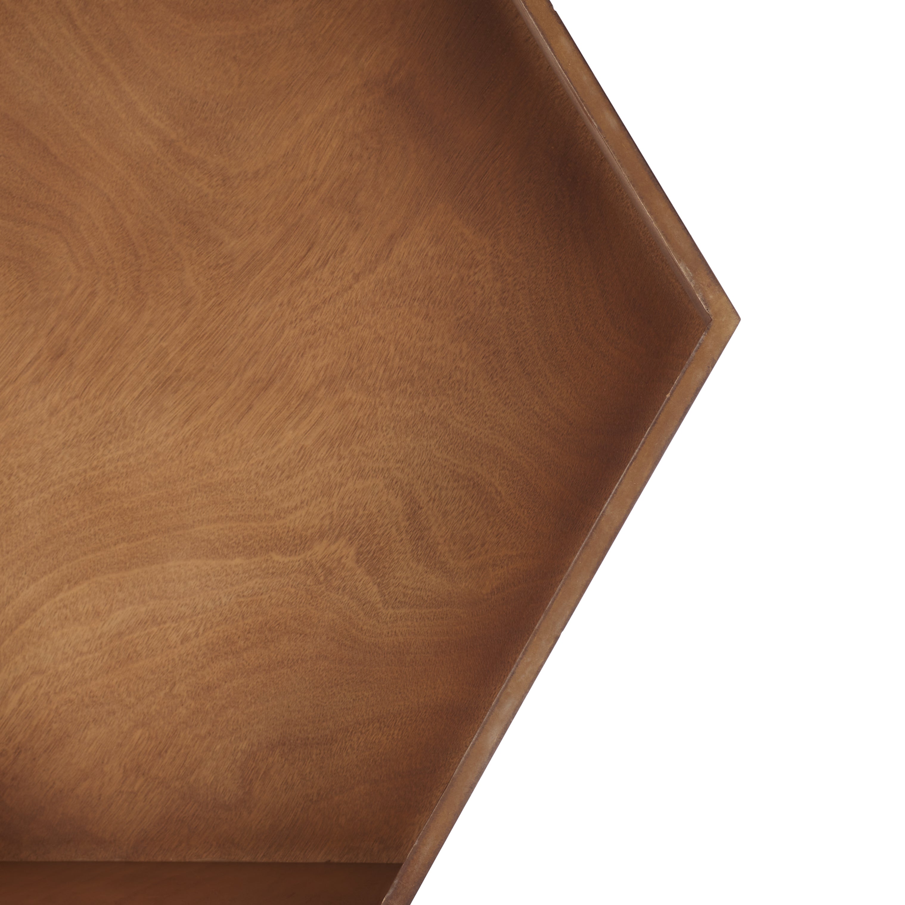 RAFAELA HEXAGON TRAY TOP MESA DE CAFÉ CON ALMACENAMIENTO