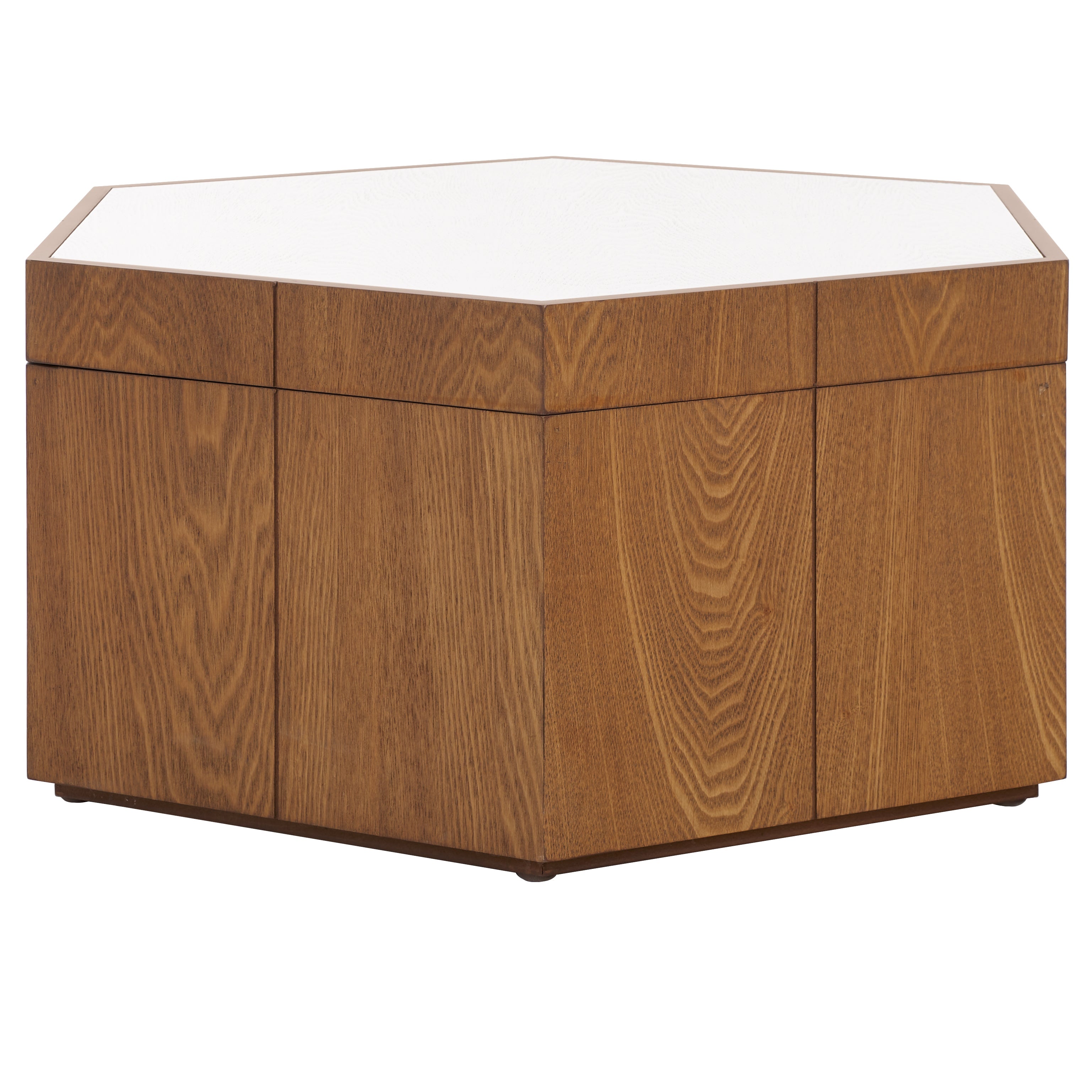 RAFAELA HEXAGON TRAY TOP MESA DE CAFÉ CON ALMACENAMIENTO