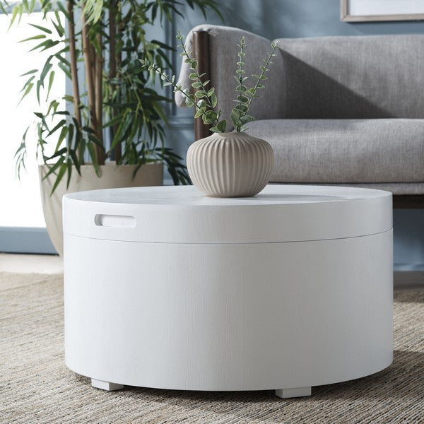 RAFAELA PLATEAU ROND TOP TABLE BASSE AVEC RANGEMENT