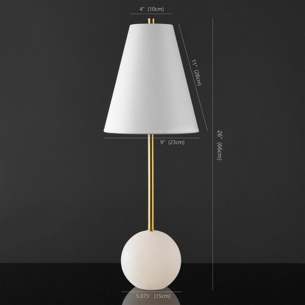 GENESIS ALABASTER AND METAL TABLE LAMP