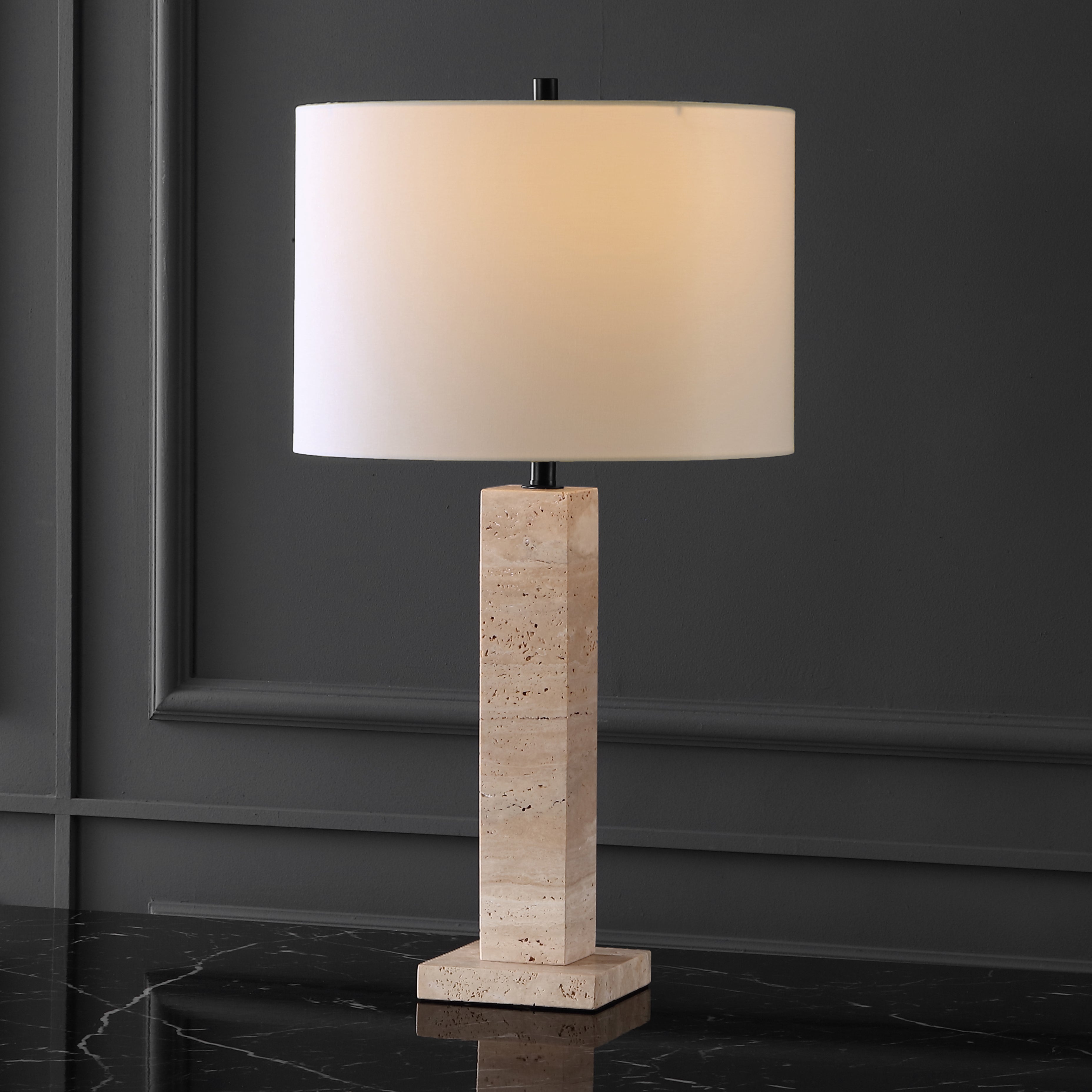 HANNABETH TRAVERTINE TABLE LAMP