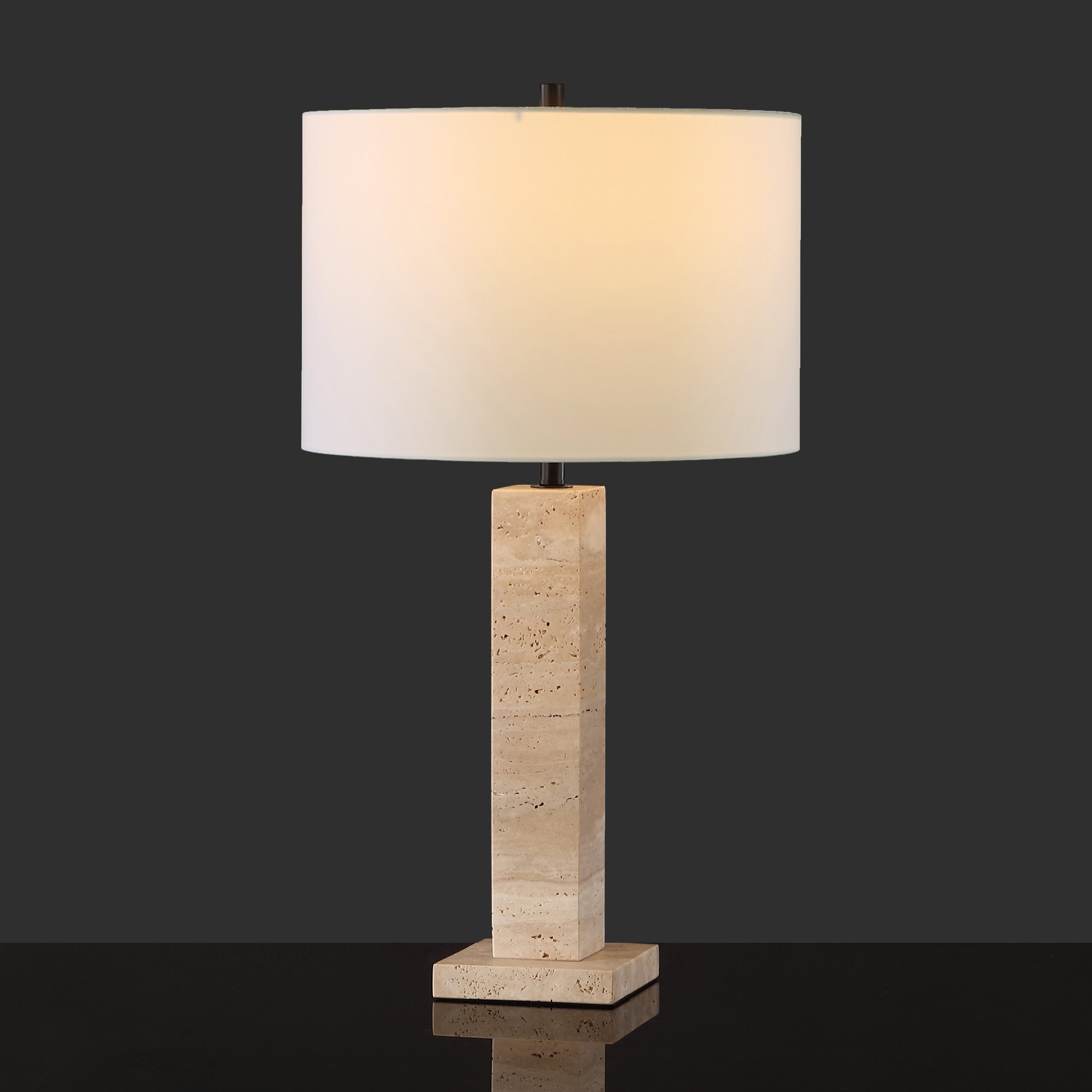 HANNABETH TRAVERTINE TABLE LAMP