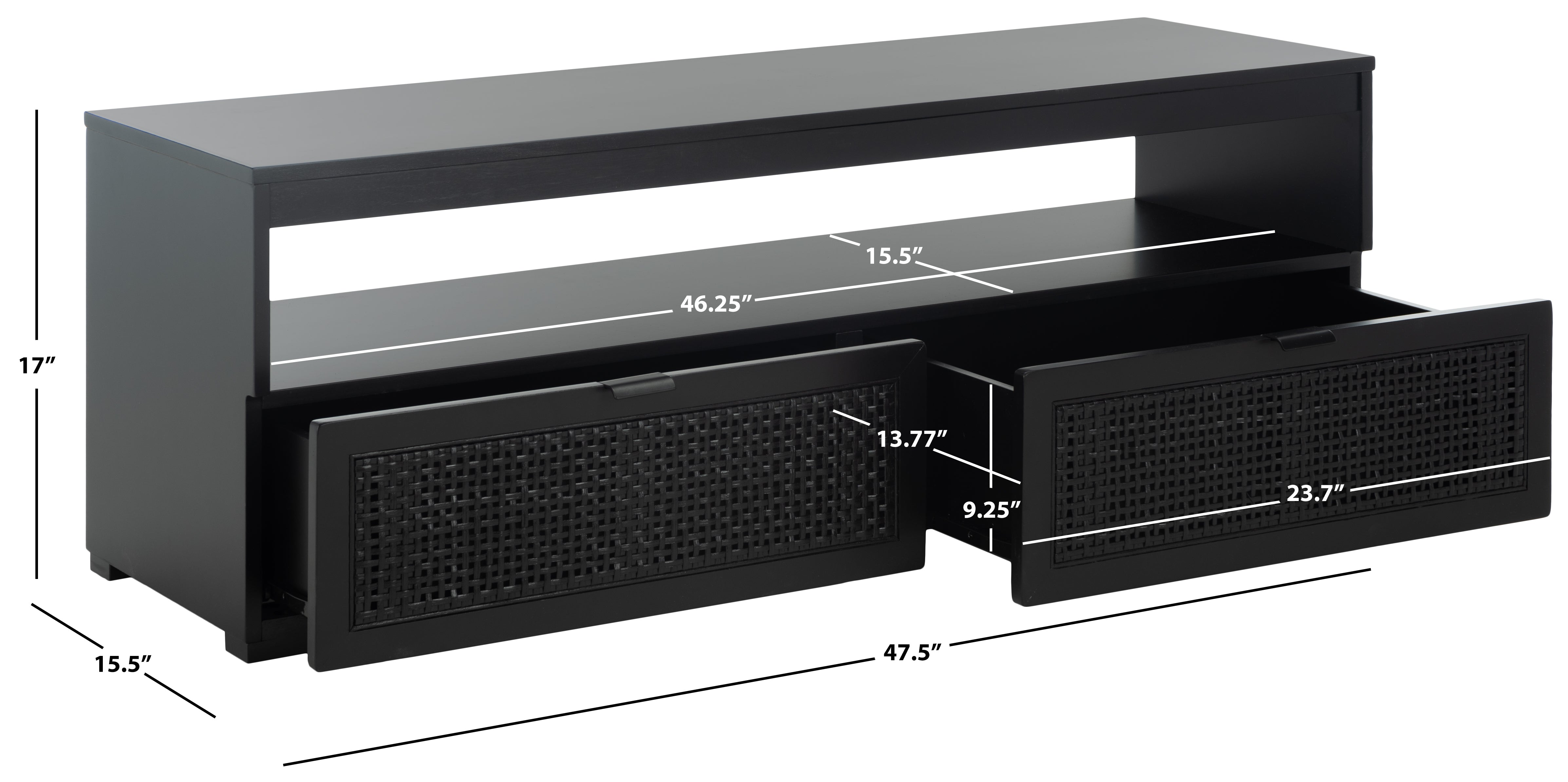 THEON 2 DRAWER MEDIA STAND