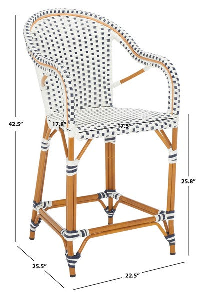 CALIFORNIA COUNTER STOOL WITH ARMS