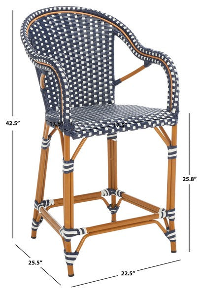 CALIFORNIA COUNTER STOOL WITH ARMS