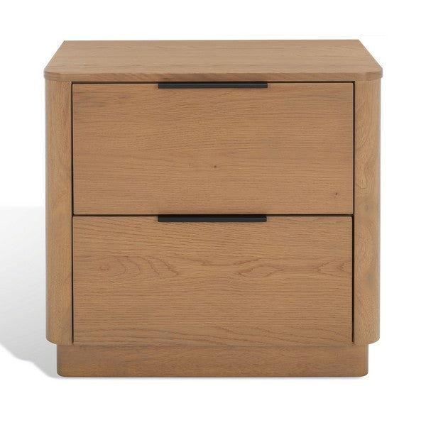 GABRIETTA 2 DRAWER WOOD NIGHTSTAND