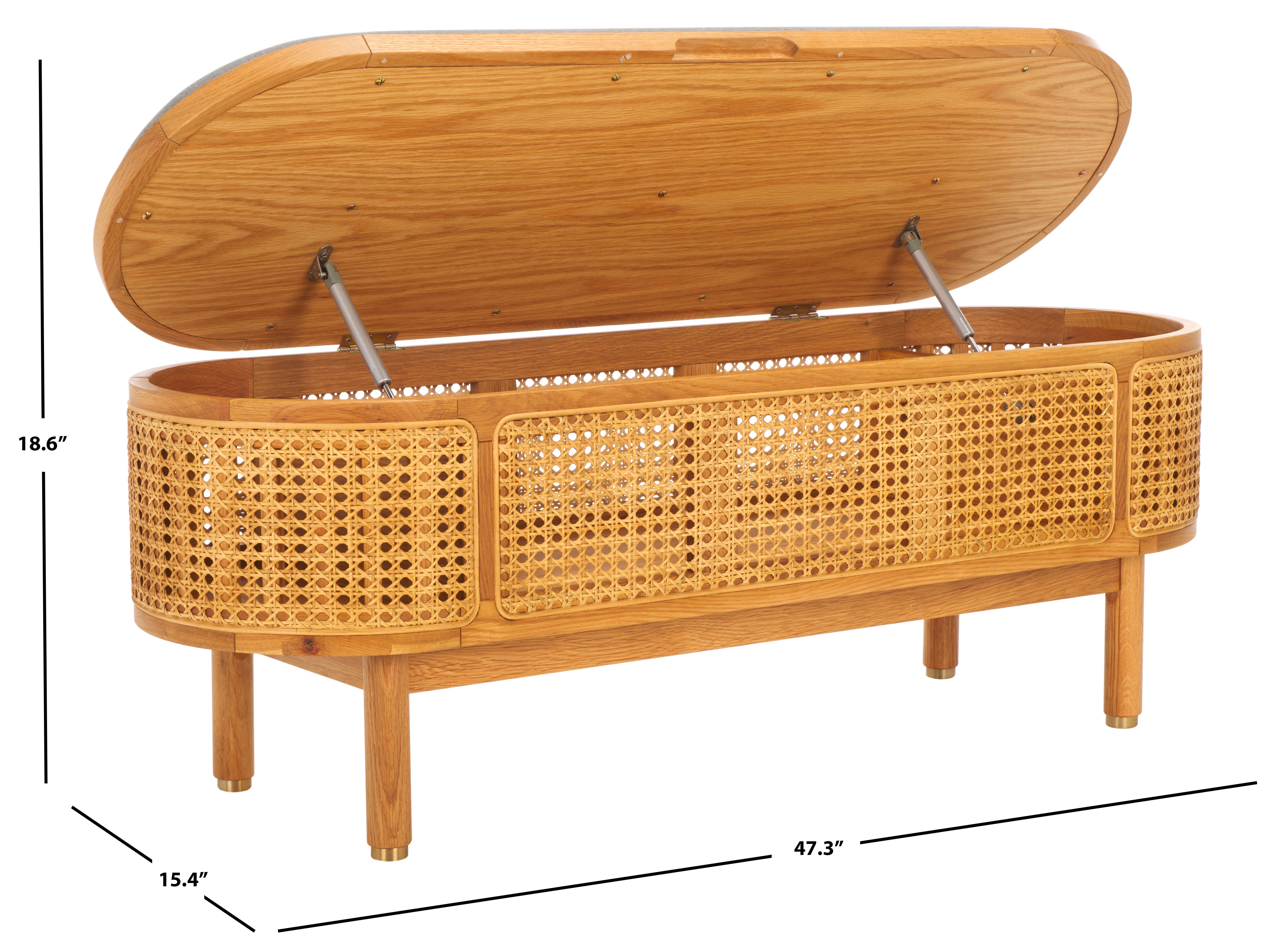 CANNE DOLLY ET BANC DE RANGEMENT EN BOIS