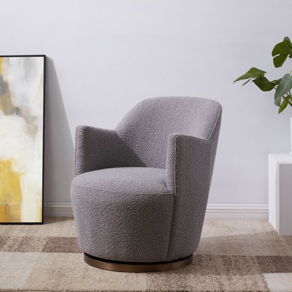 CHRISTIAN BOUCLE SWIVEL ACCENT CHAIR