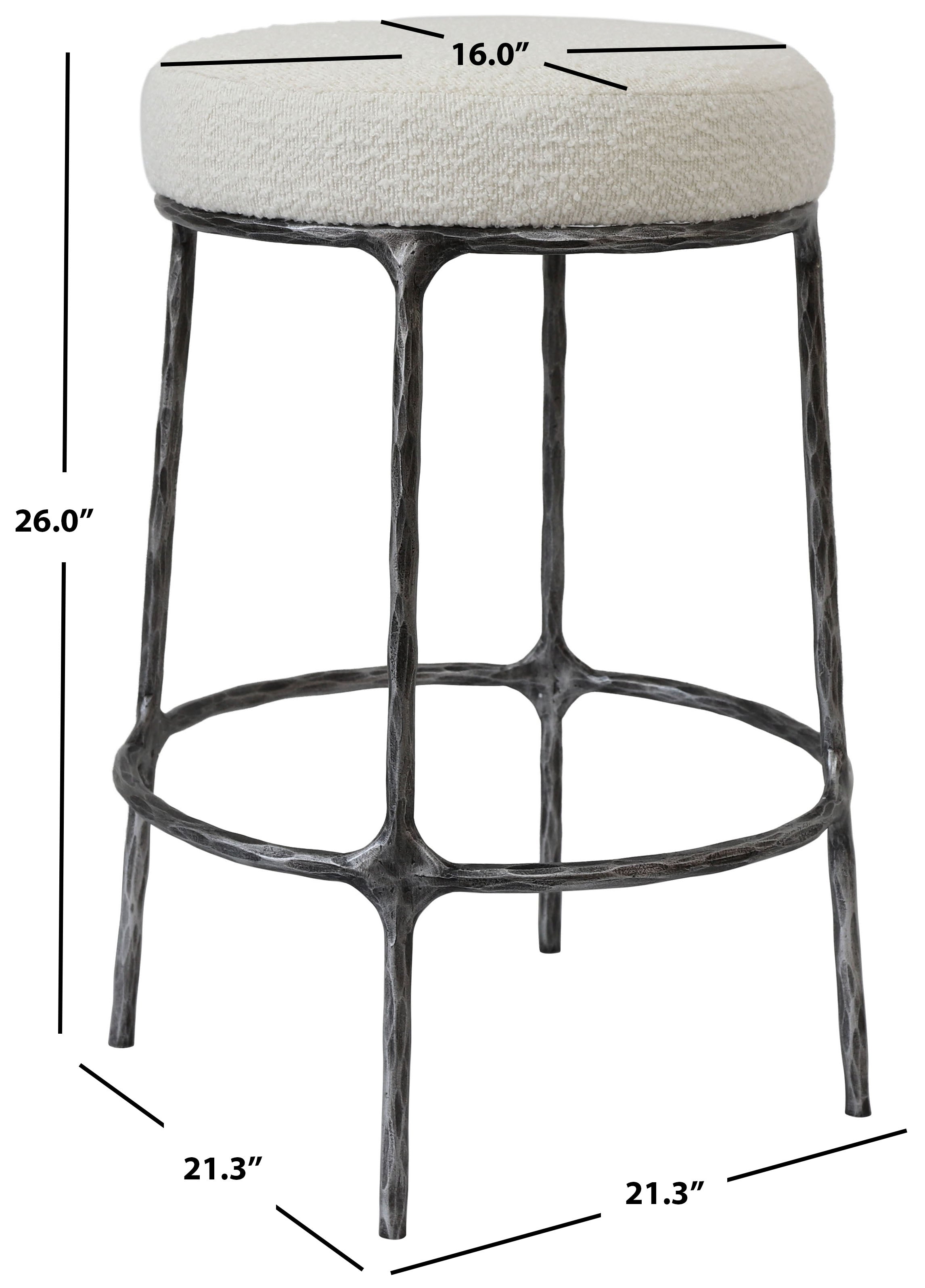 TRUMEN BOUCLE COUNTERSTOOL