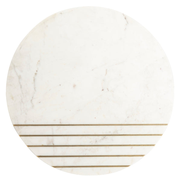 VALERIE ROUND MARBLE ACCENT TABLE