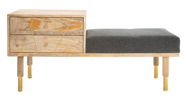 TAFT 2 DRAWER CUSHIONED SEAT BENCH